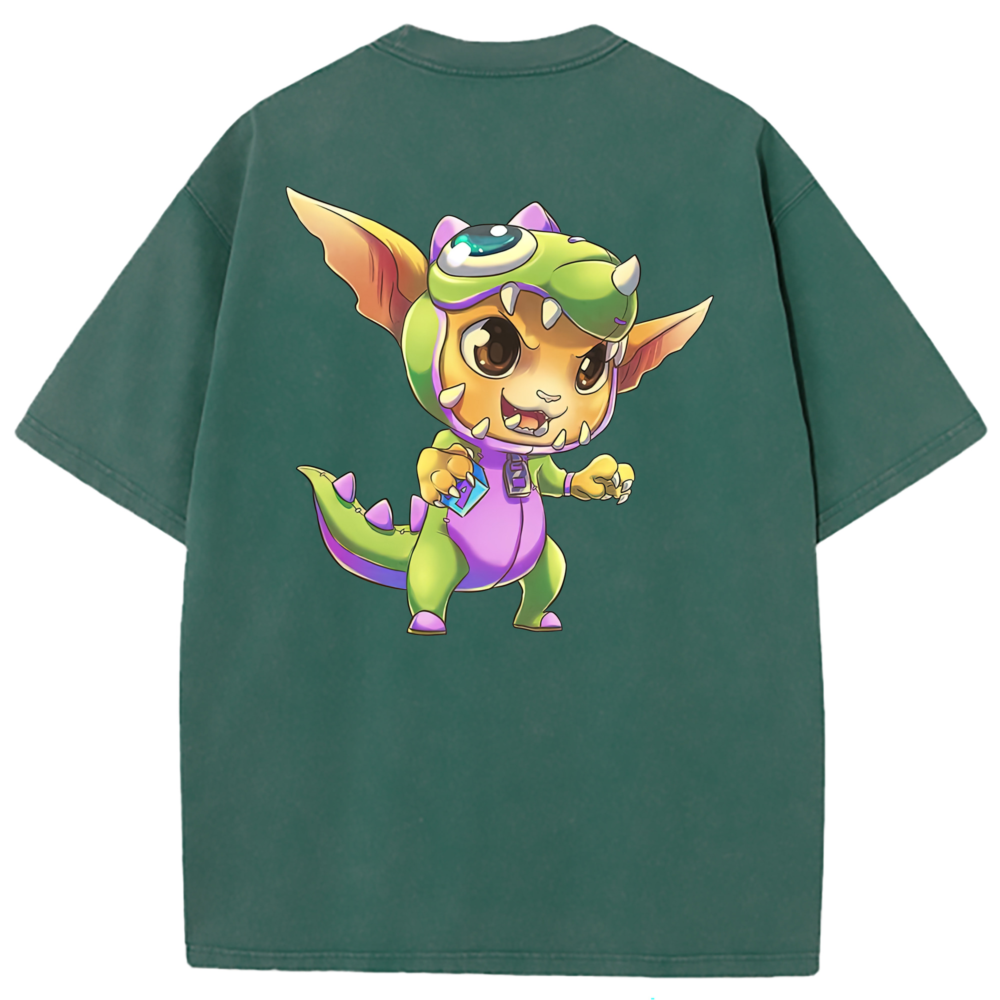 （画像用） リーグ・オブ・レジェンド League of Legends LOL 綿100% ヴィンテージ風 半袖Tシャツ（背面プリント）